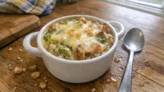 Zuppa valpellinese – gratinerad kålsoppa med bröd och smält ost (värmer gott)