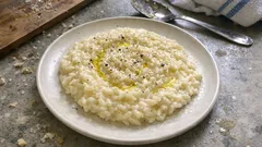 Krämig risotto med champagne – så får du den sammetslen och festlig