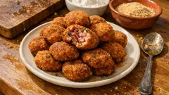 Polpette di cotechino – krispiga, friterade bollar med potatis och ost